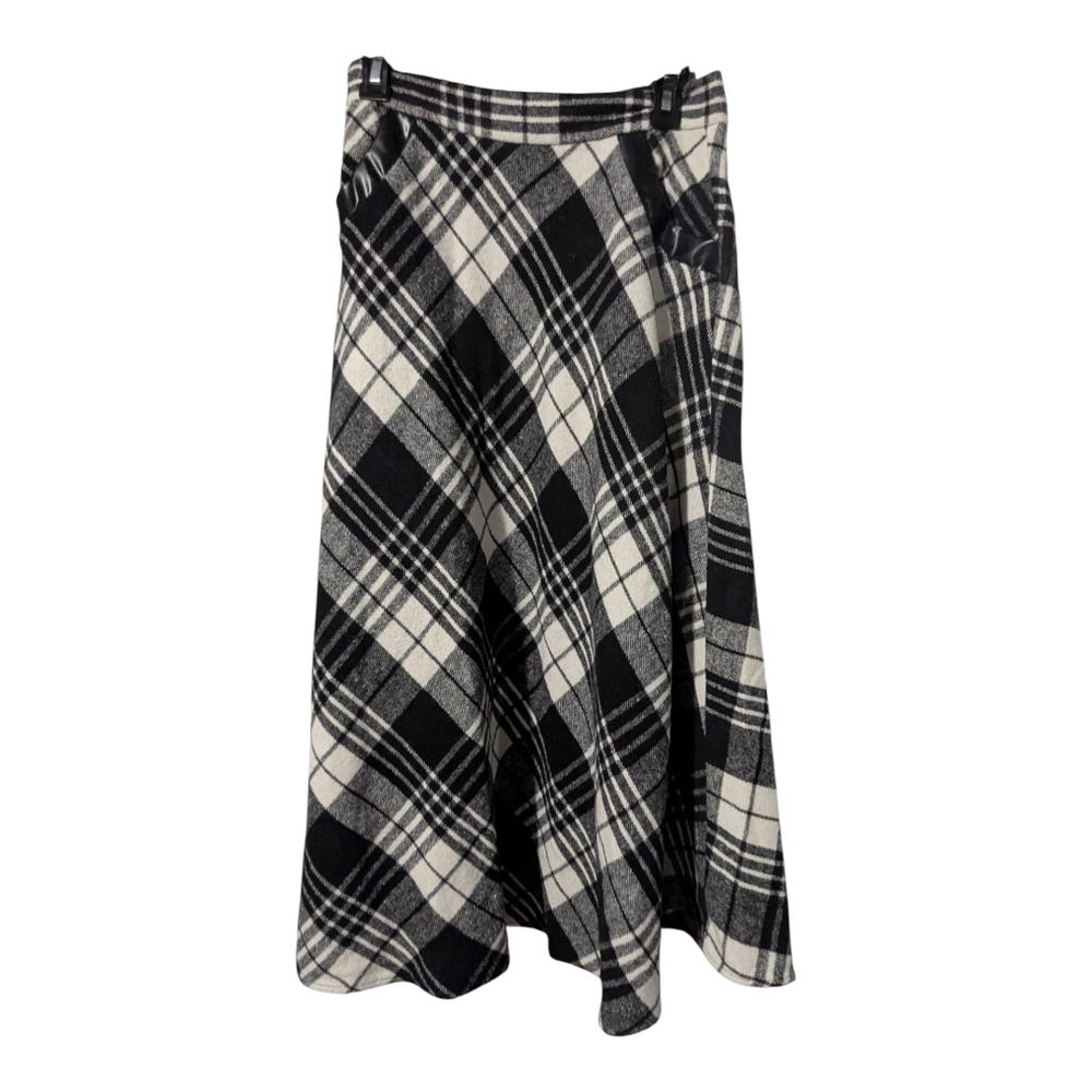 Plaid Black and White Women's Skirt. Size M.